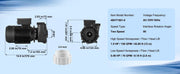 Bild in Galerie-Viewer laden, Amocart 2 Speed SPA Pump 48/56-Frame AC110-120V SPA Pump 1.5HP/3HP/4HP High Speed 2'' Port 90° Rotational Interface for Hot Tub