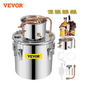 Charger l'image dans la visionneuse de galerie, Amocart 3 5 8 13 Gal Alcohol Still Stainless Steel Alcohol Distiller Copper Tube Home Brewing Kit for DIY Whisky Wine
