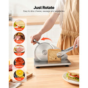 Load image into Gallery viewer, SucceBuy Manual Bread Slicer 0-0.6" Adjustable Thickness Cheese Cutter for Homemade Bread-with Serrated Blade for Kitchen Bakery - AMOCART