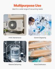 Load image into Gallery viewer, Amocart Vacuum Pump & Oil Bottle 3.5CFM/4CFM/5CFM 1-Stage or 6CFM 9CFM 2-Stage, R134a R22 R410a Systems Conditioner Maintenance