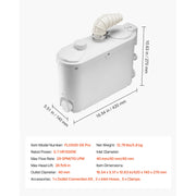 Load image into Gallery viewer, SucceBuy Macerator Pump 500W 29 GPM Flow 26ft/8m Head Sewerage Toilet Pump for Kitchen, Basement, Shower, Sink, Laundry, Bathtub