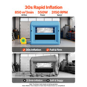 Load image into Gallery viewer, SucceBuy Inflatable Paint Booth Inflatable Spray Booth with Powerful Blower and Air Filter System Round Roof with Light Hook