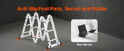 Load image into Gallery viewer, Amocart Multi-Purpose Folding Ladder 7-in-1 Tall Step Ladder A Frame Adjustable Telescoping for Household Outdoor Work