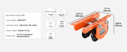 Load image into Gallery viewer, Amocart Electric Hoist Manual Trolley 2200 lbs/1T Capacity for PA200 PA250 PA300 PA400 PA500 Push Beam Trolley with Dual Wheels