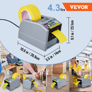 Load image into Gallery viewer, Amocart ZCUT-9 Automatic Tape Cutting Machine Paper Slitting Dispenser 6-60mm Adhesive Electric Tape Cutter for Product Package