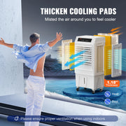 Load image into Gallery viewer, SucceBuy Evaporative Air Cooler Oscillating Swamp Cooler with Adjustable 3 Speeds and 12 H Timer Portable for Indoor Outdoor Use