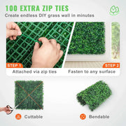 Bild in Galerie-Viewer laden, SucceBuy 12PCS 10x10 in Artificial Boxwood Panels Boxwood Hedge Wall Mat Artificial Grass Backdrop Privacy Screen UV Protected
