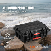 Load image into Gallery viewer, SucceBuy IP67 Weatherproof Hard Case Heavy Duty Protective Case w/ Pre-cut Foam and Handles for Travel Hunting Military Cameras
