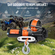 Load image into Gallery viewer, SucceBuy 4500lbs ATV/UTV Electric Winch 12V with 39ft Synthetic Rope Wireless & Wired Remote Control IP55 Waterproof for Jeeps