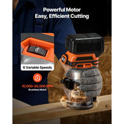 Load image into Gallery viewer, SucceBuy Cordless Wood Router with Fixed Base 1/4-Inch Collet for Woodworking Compatible with Makita 18V Batteries (No Battery) - AMOCART