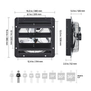 Load image into Gallery viewer, Amocart 10/12/14/18 inch Shutter Exhaust Fan Wall Mounted Attic Vent Fan with Variable Speed Controller AC Motor for Greenhouse
