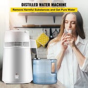 Load image into Gallery viewer, SucceBuy 4L Water Distiller Purifier Filter Dispenser Heating Drinking Bottle Softener Stainless Steel Home Appliance for Offic - AMOCART