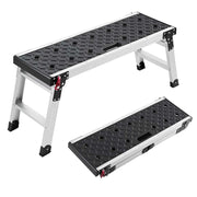 Load image into Gallery viewer, Amocart 500lbs Folding Work Platform 35.8x12.2in Aluminum Step Stool 16.5in Height with Locks for Painting & Maintenance & Home