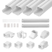 Load image into Gallery viewer, SucceBuy Mini Split Line Set Cover PVC Decorative Pipe Line Cover For Air Conditioner Easy to Install Paintable for Heat Pump