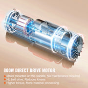 Bild in Galerie-Viewer laden, Amocart Brushless Mini Metal Lathe 7''x16'' / 180mm*400mm 800W Digital Display Continuously Variable Metalworking Turning