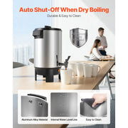 Load image into Gallery viewer, SucceBuy Commercial Coffee Urn Hot Beverage Dispenser with Dripless Faucet Quick-Brewing Coffee Maker for Catering, Party