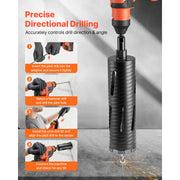 Bild in Galerie-Viewer laden, SucceBuy Core Drill Bit Internal Thread Diamond Dry Coring Bit w 3 Adapters Pilot Drill and Hex Wrench for Concrete Red Bricks