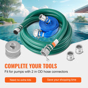 Load image into Gallery viewer, SucceBuy Suction Hose Kit 2inx50ft / 2inx65ft Blue Backwash Hose, 20ft Green Suction Hose & Multiple Accessories for Water Pump