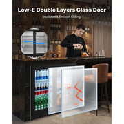 Bild in Galerie-Viewer laden, Amocart 7.4/11.4 Cu. Ft Back Bar Cooler with LED Lighting Adjustable Shelves Low-E Glass Display Cooler for Beer Wine Drink