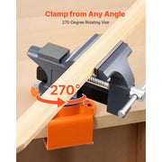 Load image into Gallery viewer, SucceBuy Bench Vise 4.5 Inch Portable Workbench Vice with 270° Swivel Base Cast Iron Construction for Woodworking Metalworking