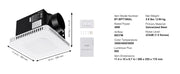 Bild in Galerie-Viewer laden, Amocart Bathroom Exhaust Fan 80/110CFM High-Efficiency Ventilation 1.5sones Low Noise Operation Energy-Saving Bathroom Ceiling