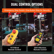 Load image into Gallery viewer, SucceBuy 440lbs Wireless Electric Lifting Hoist with 40ft Single/20ft Double Slings Lifting Height Lift Hoist for Garage - AMOCART