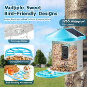 Load image into Gallery viewer, Amocart Smart Bird Feeder with Camera 2KHD AI Identify 10000+ Bird Species Solar-Powered Bird Watching Camera with Auto Capture