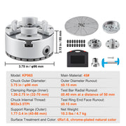 Load image into Gallery viewer, SucceBuy KP965 Metal Lathe Chuck 4-Jaw 3.75"Diameter with 5 Sets of Jaws Self-centering Tool Accessories for Precision Machining