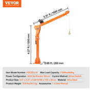 Load image into Gallery viewer, for Factory Lifting Goods Amocart 1100lbs Electric Pickup Truck Crane W/ 3500lbs Electric Winch Bed Jib Crane Hoist 360° Swivel