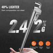 Load image into Gallery viewer, Amocart Pipe Wrench Aluminum Straight Pipe Wrench Adjustable Plumbing Wrench High Strength Jaw & Ergonomic Handle Automotive