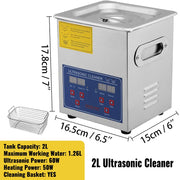 Load image into Gallery viewer, SucceBuy 1.3L 2L 3L 6L 10L 15L 22L 30L Ultrasonic Cleaner Lave-Dishes Portable Washing Machine Ultrasound Home Clean Appliances