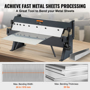 Load image into Gallery viewer, SucceBuy Box and Pan Brake 24Inch/36Inch/ 48Inch 0-130 Degrees Sheet Metal Bending Brake Portable Metal Bender for Metal Bending