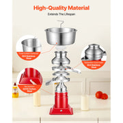 Load image into Gallery viewer, SucceBuy Electric Milk Cream Separator Output 10500RPM 304 Stainless with 4.5L Bowl Capacity Milk Skimmer Separating Machine