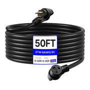 Load image into Gallery viewer, Amocart 30-Amp/50-Amp Generator Extension Cord 50 Foot 250 Volts 7500/12500 Watts Power Cable with Storage Bag for Generators