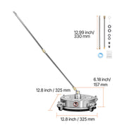 Load image into Gallery viewer, Amocart Pressure Washer Surface Cleaner PE/Stainless Steel Pressure Washer Attachments with 4 Wheels for Concrete Patio Deck
