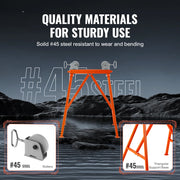 Load image into Gallery viewer, SucceBuy Pipe Stand with Roller Head Heavy Duty 2500LBS Load Capacity Suitable for 2-36 inches Pipe 45# Steel Roller for Welding - AMOCART
