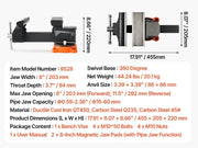 Load image into Gallery viewer, Amocart 5/5.5/8" Bench Vise with 360° Swivel Locking Base Vise with Anvil Jaw Width Multipurpose Vise for Clamping Round Pipe