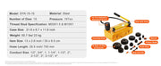 Charger l'image dans la visionneuse de galerie, Amocart 15Ton Hydraulic Knockout Punch Driver Kit 1/2"-4" 10 Dies Carbon Steel Sheet Hole Opener Repair Tool Manuel Hole Digger