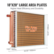 Bild in Galerie-Viewer laden, Amocart Heat Exchanger Water to Air 18"x 20" for Outdoor Wood Furnaces Residential Heating and Cooling and Forced Air Heating