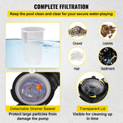 Bild in Galerie-Viewer laden, Amocart Swimming Pool Pump 110V/220V 5544GPH Powerful Self-priming for In/Above Ground Pool Water Circulation Strainer Basket