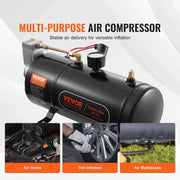 Load image into Gallery viewer, Amocart 12V Air Compressor with Tank 0.8Gal/3L Train Horn Air Compressor 120 psi Working Pressure Onboard Air Compressor System