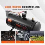 Load image into Gallery viewer, SucceBuy 12V Air Compressor with Tank 0.8Gal/3L Train Horn Air Compressor 120 psi Working Pressure Onboard Air Compressor System - AMOCART