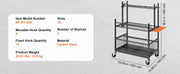 Bild in Galerie-Viewer laden, SucceBuy 16 Slots Garden Tool Organizer Yard Tool Tower Rack with Hooks Wheels Long-Handled Rake Stand Holder for Garage Storage
