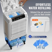 Load image into Gallery viewer, SucceBuy Evaporative Air Cooler Oscillating Swamp Cooler with Adjustable 3 Speeds and 12 H Timer Portable for Indoor Outdoor Use