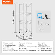 Load image into Gallery viewer, Amocart 3/4/5 Tiers Water Jug Holder Iron Water Bottle Holder Double/Single Row Easy Installation for Kitchen Office Livingroom