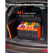 Bild in Galerie-Viewer laden, SucceBuy 45L 3Packs Plastic Collapsible Storage Bins with Lids Stackable Folding Storage Crates Baskets for Home Organizing