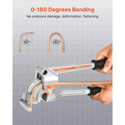 Load image into Gallery viewer, Amocart Pipe Tube Bender 1/4" 3/8" 1/2" OD 3 in 1 Manual Level Tube Bender 180° Copper Aluminum Pipes Bending Tool for Repair
