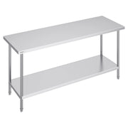 Load image into Gallery viewer, SucceBuy 4 Size Stainless Steel Prep Table Heavy Duty Metal Worktable Commercial Work Table for Restaurant and Home - AMOCART