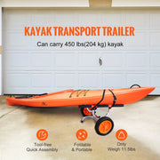 Load image into Gallery viewer, Kayak Cart 450lbs Detachable Canoe Trolley Cart with 12'' Tires Adjustable Width for Paddleboards Float Mats Jon Boats