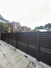 Load image into Gallery viewer, Modern Rustproof Aluminum Fence Slat Fence Panel Powder Coated Privacy Fence For Outdoor Yard Easy Installation Durable Design